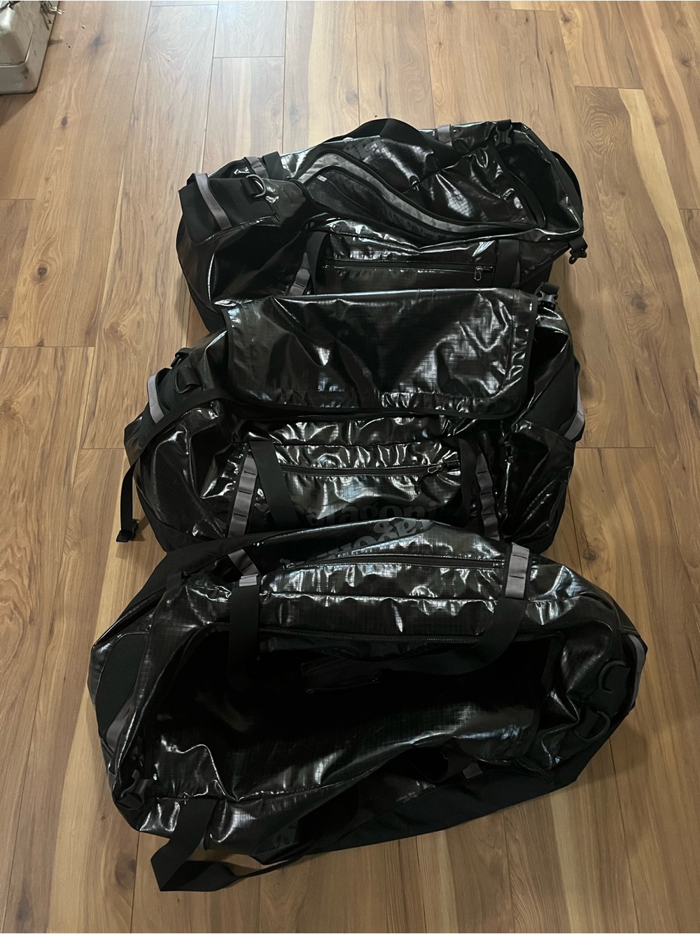 Patagonia Black Travel Duffel with White Logo - Picture 12 of 12